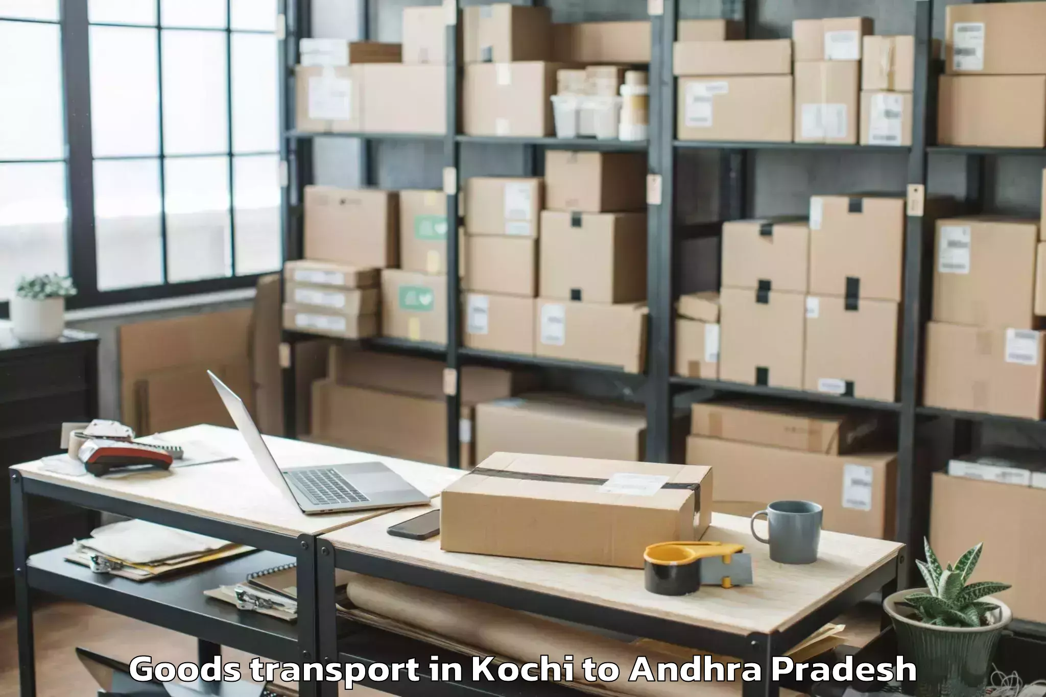 Quality Kochi to Ambajipeta Goods Transport